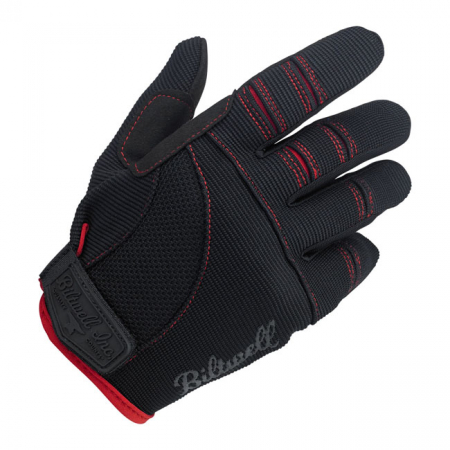 BILTWELL MOTO GLOVES BLACK/RED