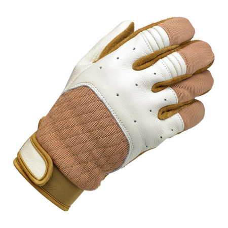 BILTWELL BANTAM GLOVES WHITE/TAN