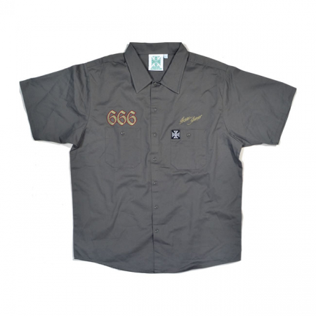 WCC WORKSHIRT PITBULL GREY, SIZE S