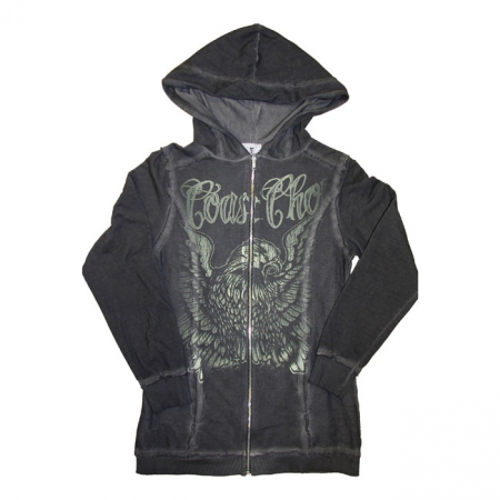 WCC EAGLE LOGO ZIP HOODIE BLACK