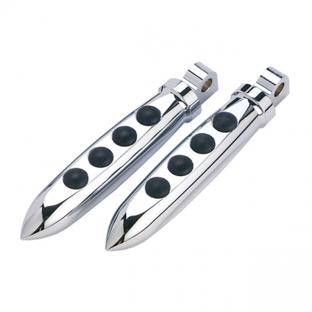 TORPEDO MALE FOOTPEGS, CHROME