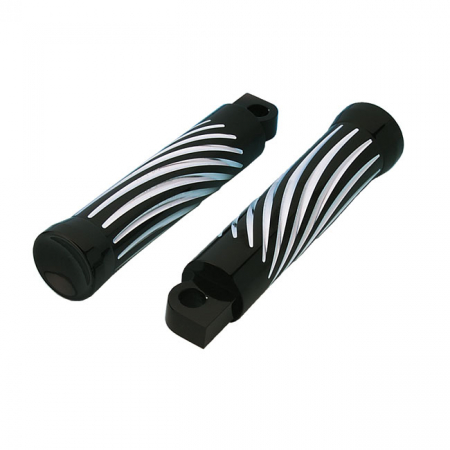 TWISTER MALE FOOTPEGS, BLACK