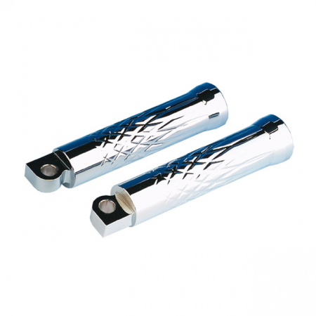 DIAMOND TWIST MALE FOOTPEGS, CHROME