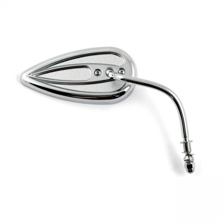 NESS DIE-CAST CHROME TEARDROP MIRROR, RIGHT