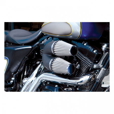 TWIN SUCKER AIR CLEANER, BLACK