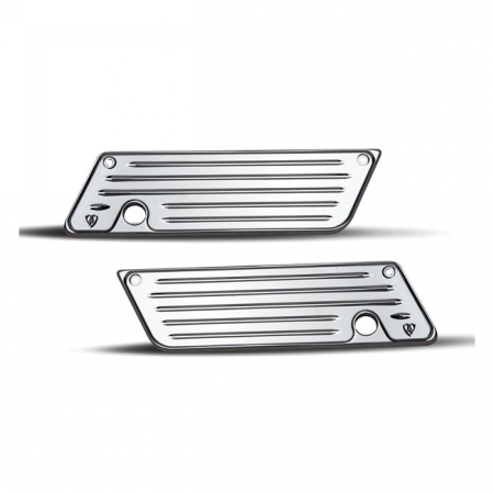 GROOVED LATCH COVERS, CHROME