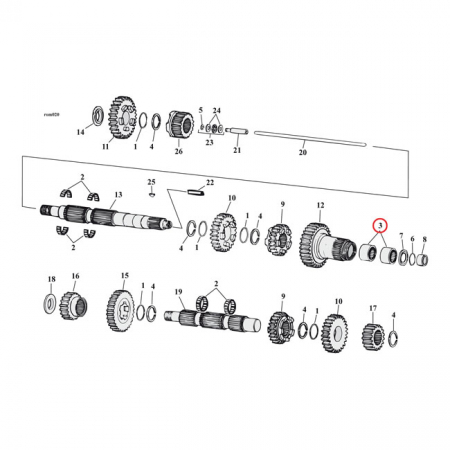 JIMS NEEDLE BEARING, MAINSHAFT 5TH GEAR <- 90