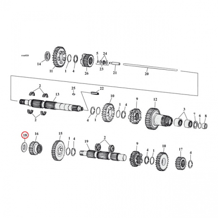 JIMS SPACER, COUNTERSHAFT