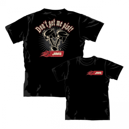 JIMS T-SHIRT BLACK -PISTONS- M