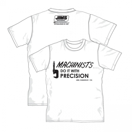 JIMS T-SHIRT WHITE -MACHINISTS- M