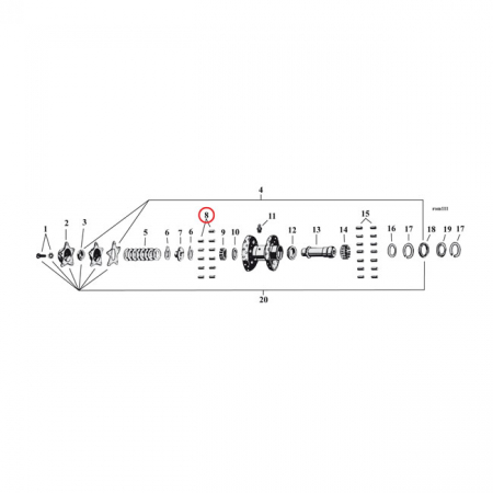 SONNAX ROLLER CRANKCASE +.0002 INCH