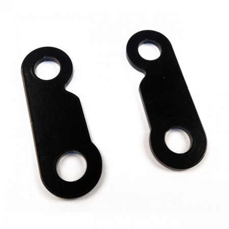 CULT-WERK, TURN SIGNAL BRACKET SET. FRONT. BLACK