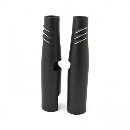 EMD, BOMBSHELL 49 UPPER FORK TUBE COVERS. BLACK CUT