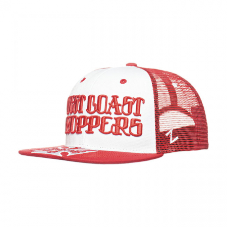 WCC CLUTCH LOGO FLATBILL TRUCKER HAT RED