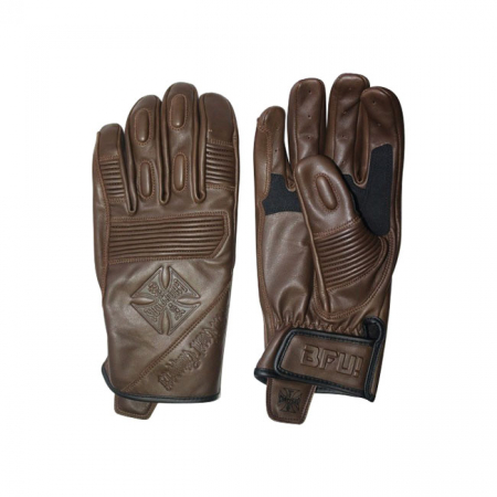 WCC BFU LEATHER RIDING GLOVES TOBACCO BROWN