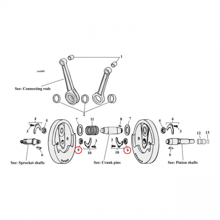 NUT, PINION & SPROCKET SHAFT