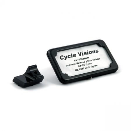 CYCLE VISIONS INCLOSE LICENSE PLATE HOLDER VERTICAL. BLACK