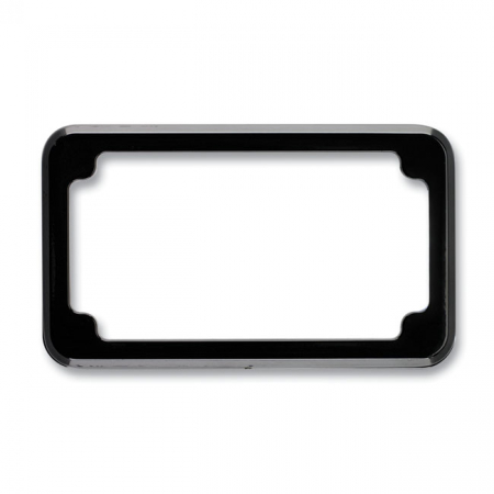 CYCLE VISIONS BEVELED BLIND HOLE LICENSE PLATE FRAME BLACK