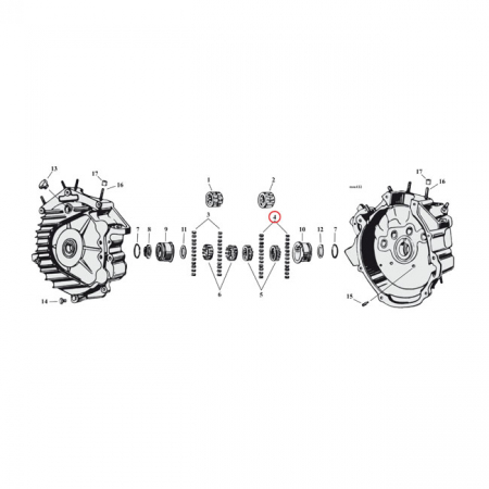 CRANKCASE/CONROD ROLLERS, +.0008 INCH