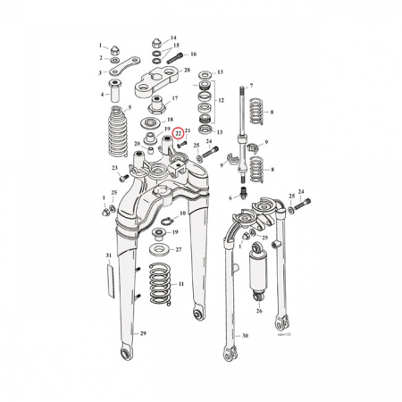 WASHER LOCK, SOFTAIL SPRINGER FORK