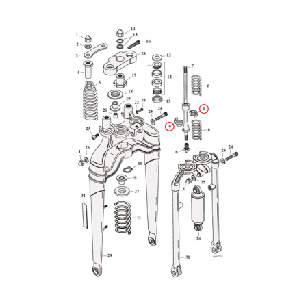 SPRING SEAT, SOFTAIL SPRINGER FORK