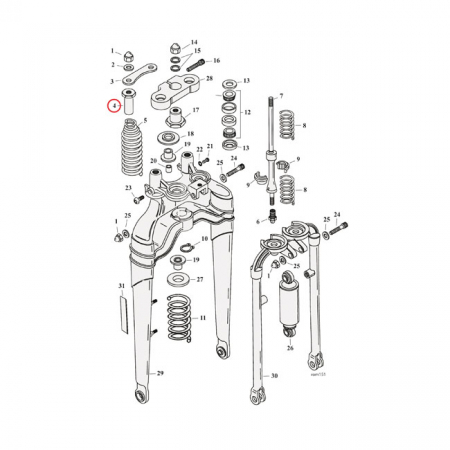 SPRING RESTRAINT UPPER, SOFTAIL SPRINGER