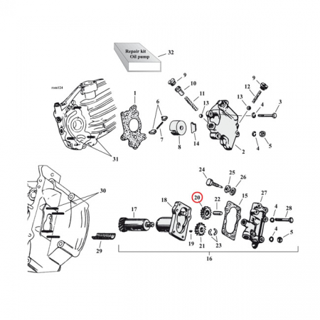 IDLER GEAR, SCAVENGE OIL PUMP