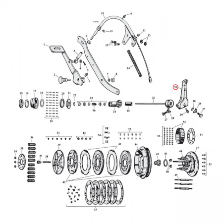 CLUTCH RELEASE LEVER, NARROW