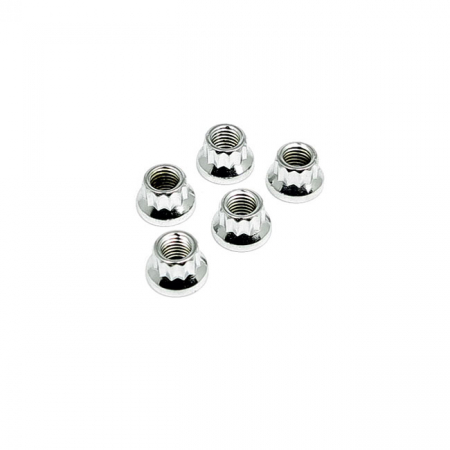 CHROME 12 POINT NUT, 1/4-28