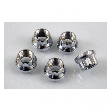 CHROME 12 POINT NUT, 3/8-24