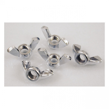 CHROME WING NUT, 3/8-16