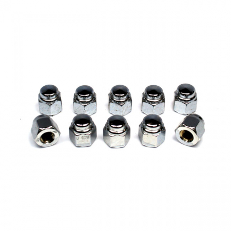 COLONY, CAP NUTS 1/4-28 CHROME PLATED