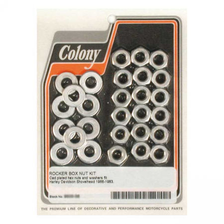 COLONY ROCKER BOX NUT KIT, HEX OEM STYLE