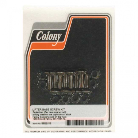 COLONY, TAPPET BLOCK MOUNT KIT. OEM STYLE, BLACK