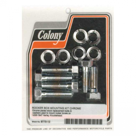 COLONY, KNUCKLE ROCKER BOX BOLT KIT. CHROME