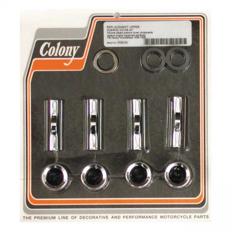 COLONY, 36-39 UPPER PUSHROD COVER KIT. CHROME