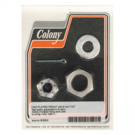 COLONY AXLE NUT KIT. FRONT