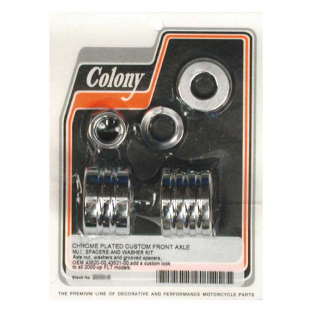 COLONY AXLE SPACER KIT FRONT, GROOVED