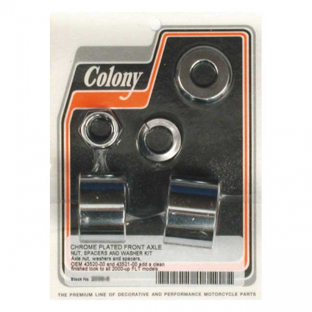 COLONY AXLE SPACER KIT FRONT, SMOOTH