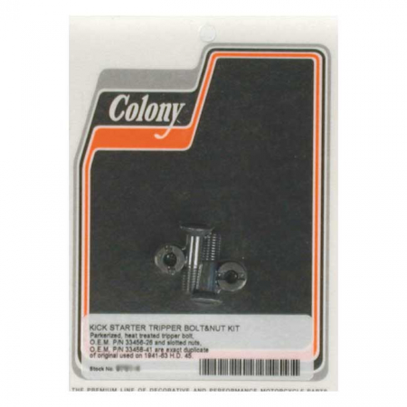 COLONY, KICKSTART TRIPPER BOLT & NUT KIT. BLACK