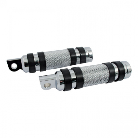 FOOTPEG, KNURLED CHROME, MALE MOUNT