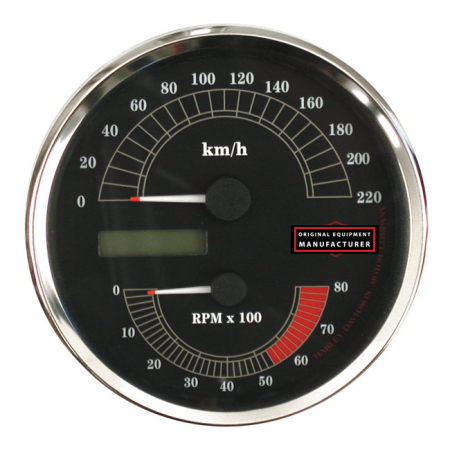 SPEEDO/TACHOMETER, KMH. OEM STYLE FACE