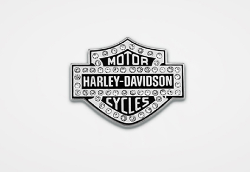H-D PINSSI BAR & SHIIELD RHINESTONE 682608009205