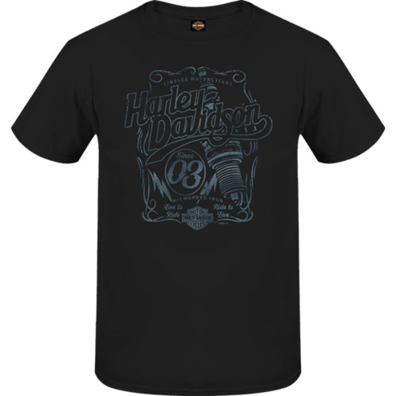 MIESTEN H-D T-PAITA LABEL BLUG R001771