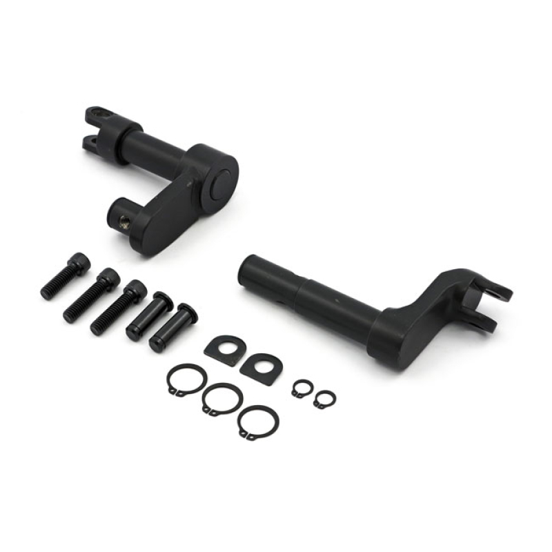 FOOT PEG CONVERSION BRACKET KIT . +2" EXTENDED. BLACK 2" (51MM) EXTEND 505504