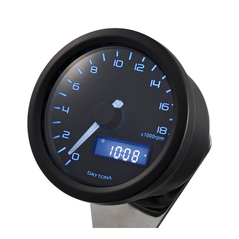 VELONA 60MM TACHOMETER 18000RPM. BLACK WITH 18000RPM REDLINE. MAXIMUM 510144