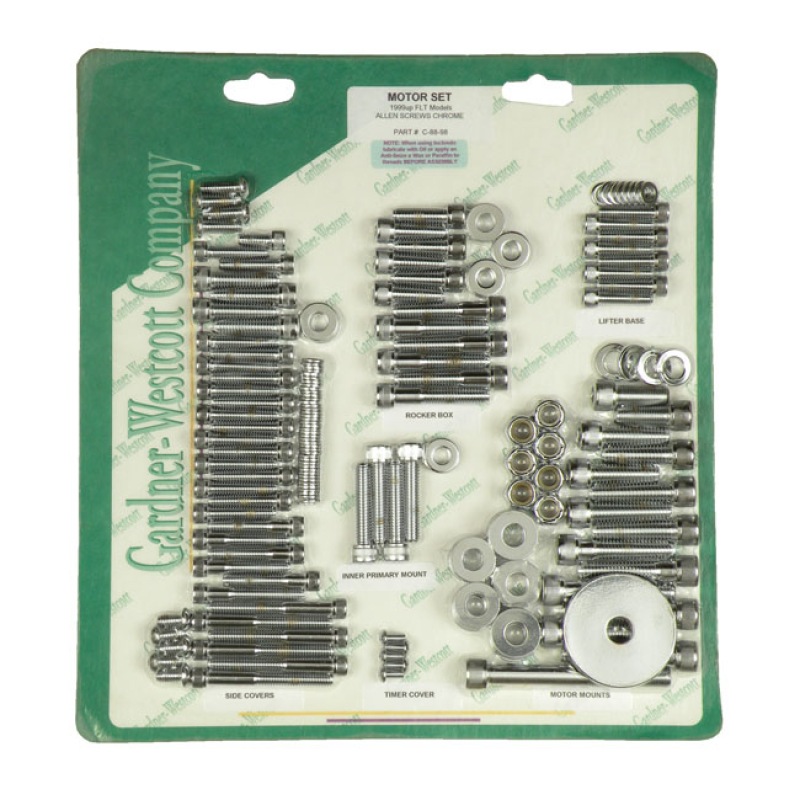 MOTOR SCREW SET, CHROME ALLEN 510843