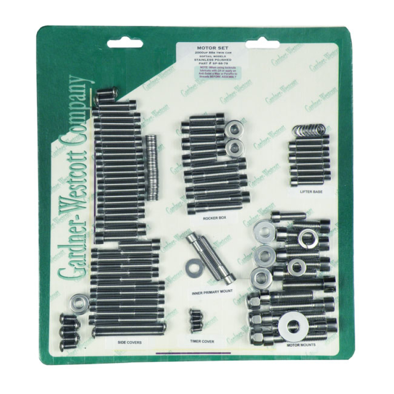 GW MOTOR SCREW SET, POLISHED SS ALLEN 510847