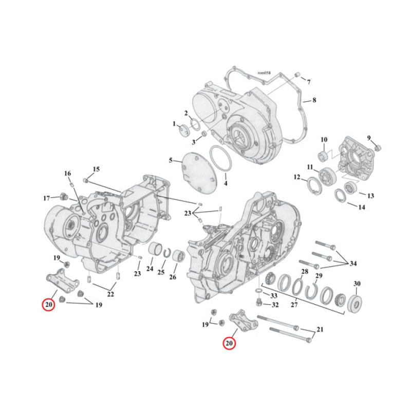 MOTOR MOUNT PLATE SET, LOWER FRONT 511285