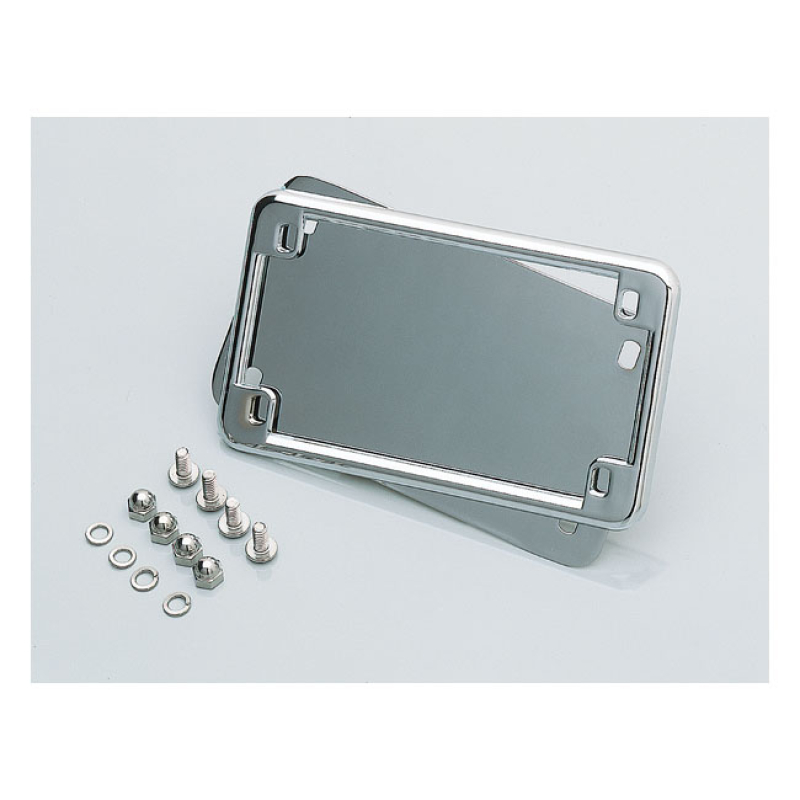KURYAKYN, LICENSE FRAME & BACKPLATE SET CHROME. FENDER MOUNT, ABOVE TA 541247